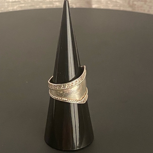 Sterling Silver Vintage Boho Spoon Ring 7 Stamped - Picture 8 of 12